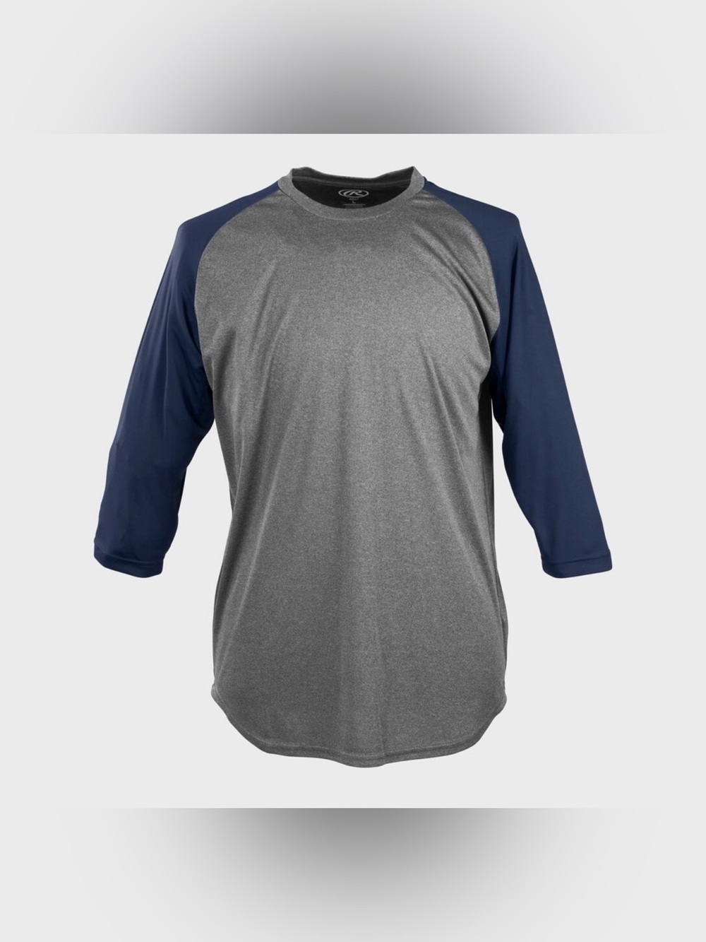 Rawlings 3/4 Sleeve Performance Jersey Shirt Grey 2XL NWT